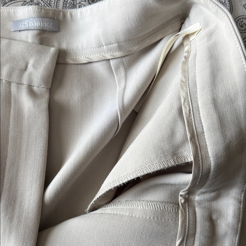 12STOREEZ Cream Pleated Trousers - Picture 6 of 10